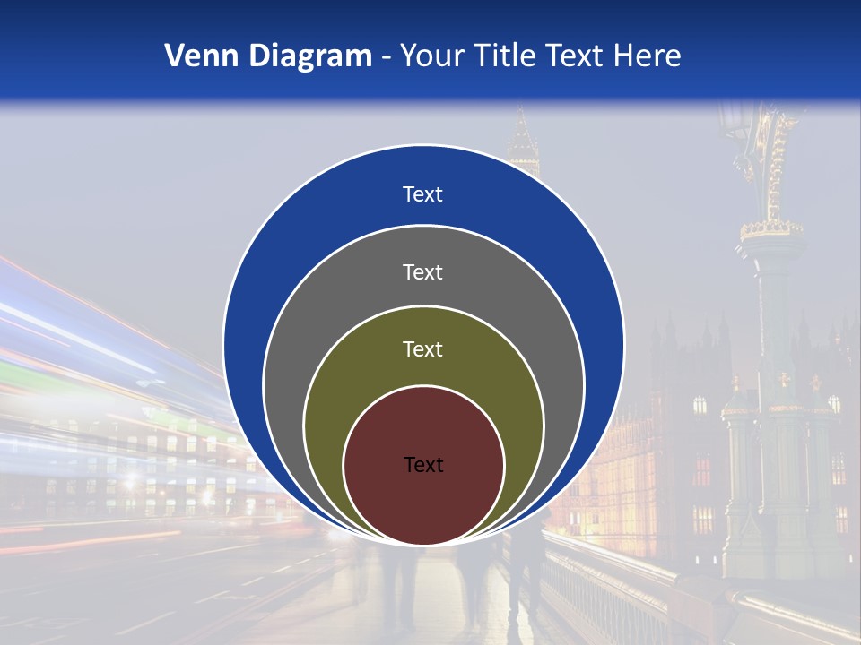 The Big Ben Clock Tower Towering Over The City Of London At Night PowerPoint Template