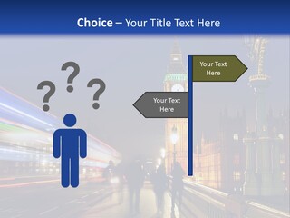 The Big Ben Clock Tower Towering Over The City Of London At Night PowerPoint Template