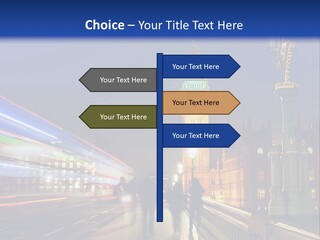The Big Ben Clock Tower Towering Over The City Of London At Night PowerPoint Template