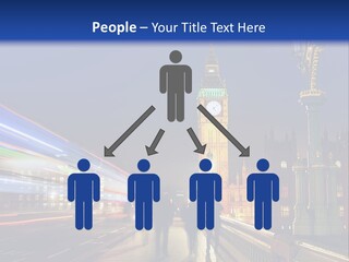 The Big Ben Clock Tower Towering Over The City Of London At Night PowerPoint Template