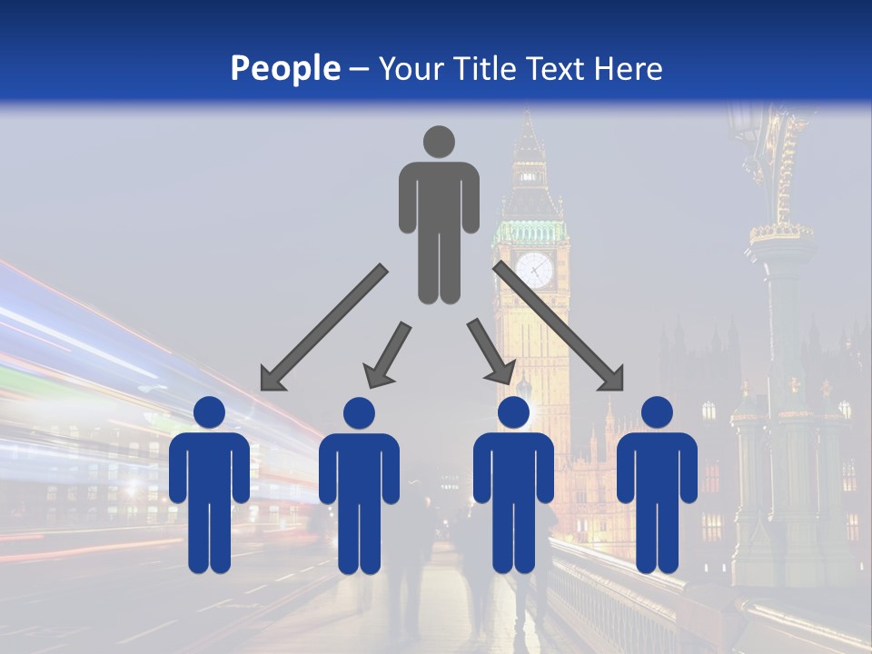 The Big Ben Clock Tower Towering Over The City Of London At Night PowerPoint Template