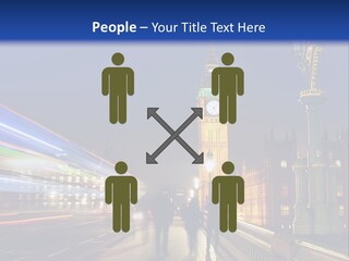 The Big Ben Clock Tower Towering Over The City Of London At Night PowerPoint Template