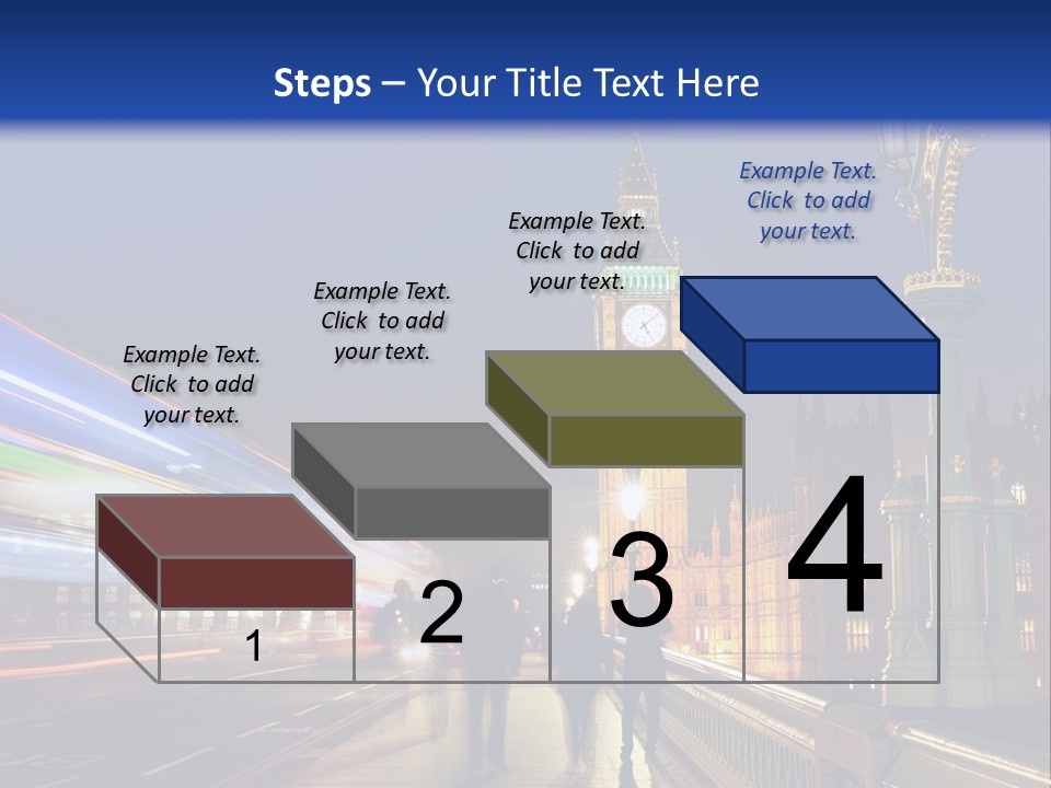 The Big Ben Clock Tower Towering Over The City Of London At Night PowerPoint Template