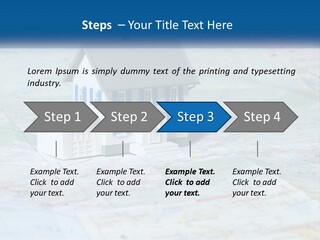 A Small Model House Sitting On Top Of A Map PowerPoint Template