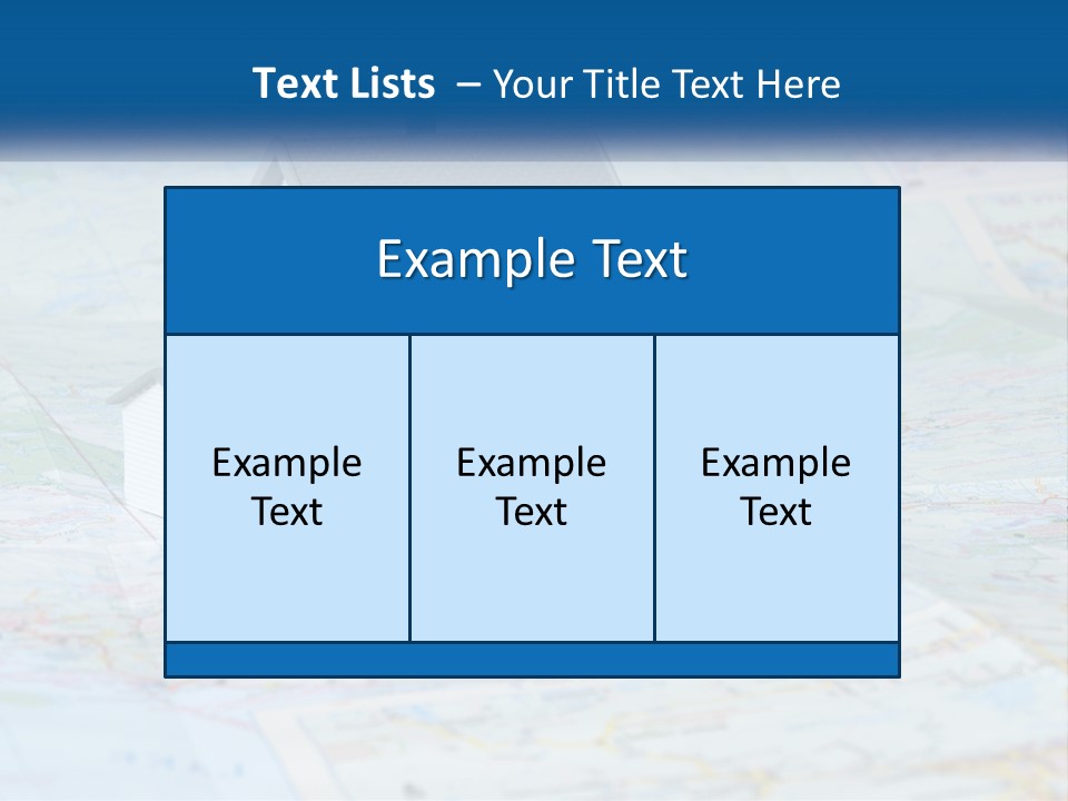 A Small Model House Sitting On Top Of A Map PowerPoint Template