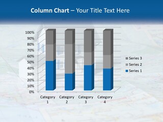 A Small Model House Sitting On Top Of A Map PowerPoint Template