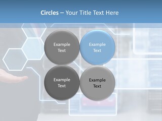 A Man In A Business Suit Holding His Hand Out In Front Of A Server Server PowerPoint Template