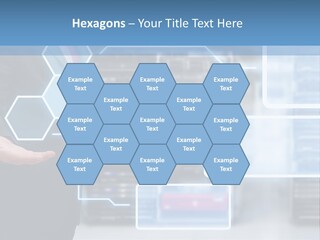 A Man In A Business Suit Holding His Hand Out In Front Of A Server Server PowerPoint Template