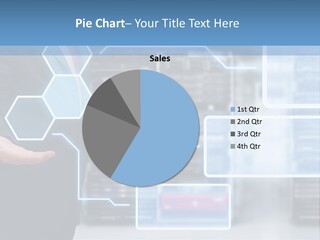 A Man In A Business Suit Holding His Hand Out In Front Of A Server Server PowerPoint Template