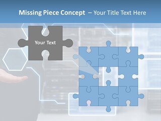 A Man In A Business Suit Holding His Hand Out In Front Of A Server Server PowerPoint Template