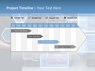 A Man In A Business Suit Holding His Hand Out In Front Of A Server Server PowerPoint Template
