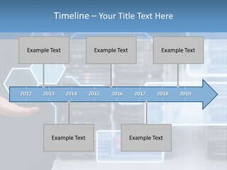 A Man In A Business Suit Holding His Hand Out In Front Of A Server Server PowerPoint Template