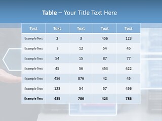 A Man In A Business Suit Holding His Hand Out In Front Of A Server Server PowerPoint Template