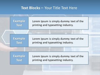 A Man In A Business Suit Holding His Hand Out In Front Of A Server Server PowerPoint Template