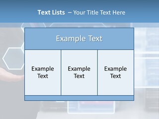 A Man In A Business Suit Holding His Hand Out In Front Of A Server Server PowerPoint Template