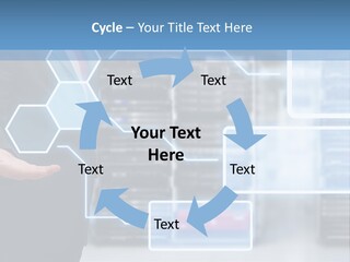 A Man In A Business Suit Holding His Hand Out In Front Of A Server Server PowerPoint Template