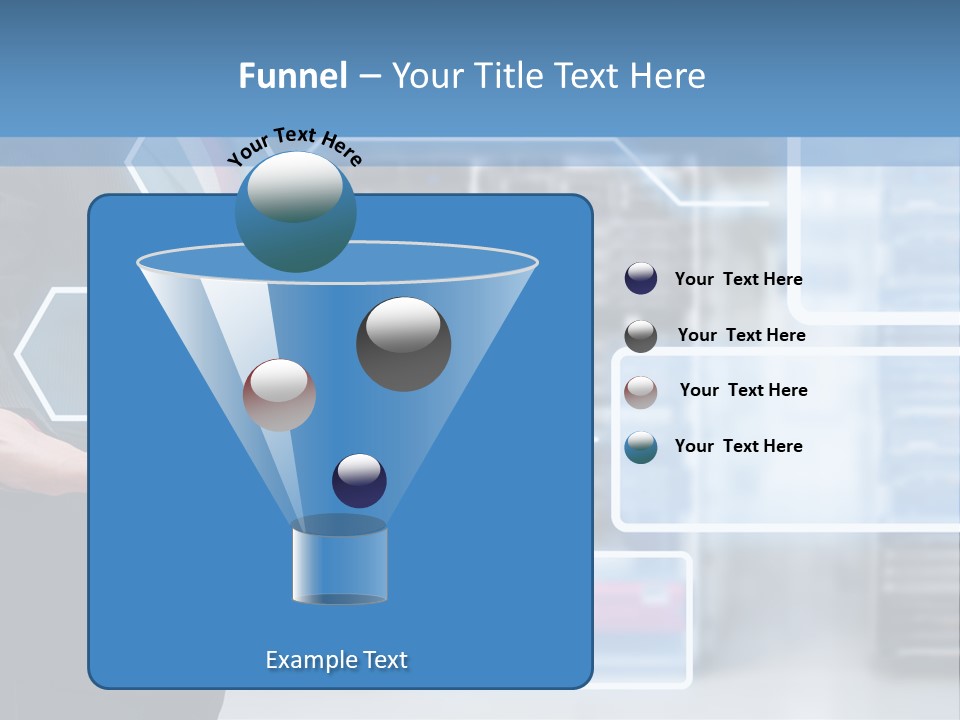 A Man In A Business Suit Holding His Hand Out In Front Of A Server Server PowerPoint Template