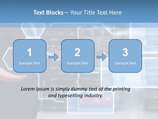A Man In A Business Suit Holding His Hand Out In Front Of A Server Server PowerPoint Template
