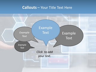 A Man In A Business Suit Holding His Hand Out In Front Of A Server Server PowerPoint Template