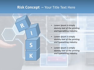 A Man In A Business Suit Holding His Hand Out In Front Of A Server Server PowerPoint Template