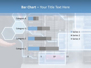 A Man In A Business Suit Holding His Hand Out In Front Of A Server Server PowerPoint Template