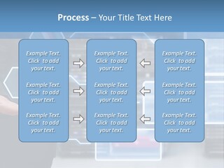 A Man In A Business Suit Holding His Hand Out In Front Of A Server Server PowerPoint Template