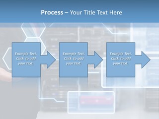 A Man In A Business Suit Holding His Hand Out In Front Of A Server Server PowerPoint Template