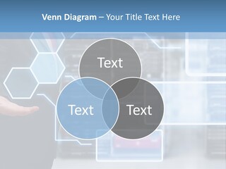 A Man In A Business Suit Holding His Hand Out In Front Of A Server Server PowerPoint Template