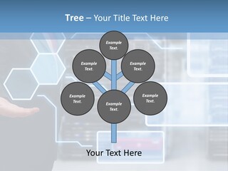 A Man In A Business Suit Holding His Hand Out In Front Of A Server Server PowerPoint Template