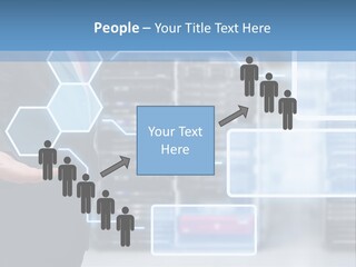 A Man In A Business Suit Holding His Hand Out In Front Of A Server Server PowerPoint Template