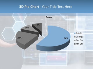 A Man In A Business Suit Holding His Hand Out In Front Of A Server Server PowerPoint Template