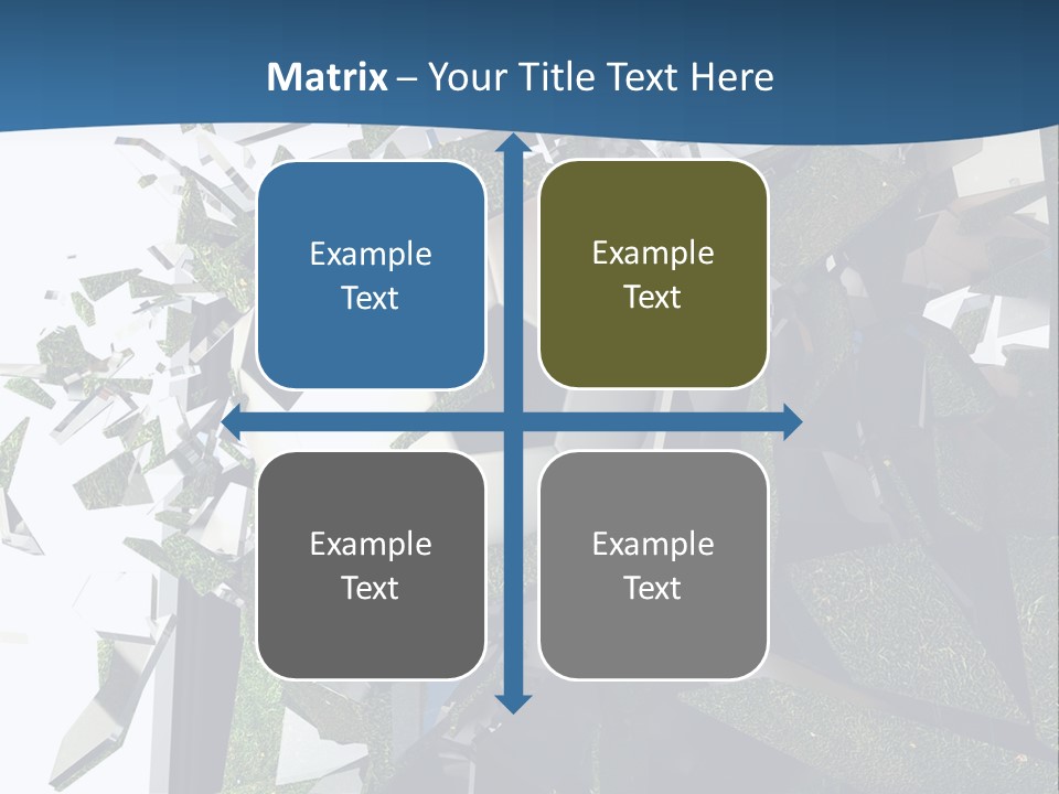 A Soccer Ball Is Breaking Through A Wall PowerPoint Template