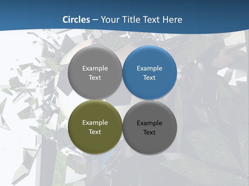 A Soccer Ball Is Breaking Through A Wall PowerPoint Template