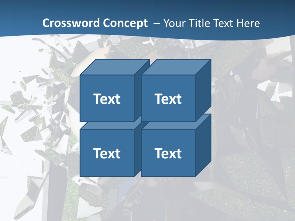 A Soccer Ball Is Breaking Through A Wall PowerPoint Template