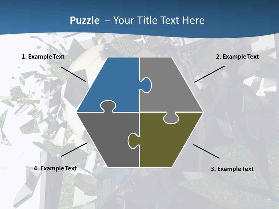 A Soccer Ball Is Breaking Through A Wall PowerPoint Template