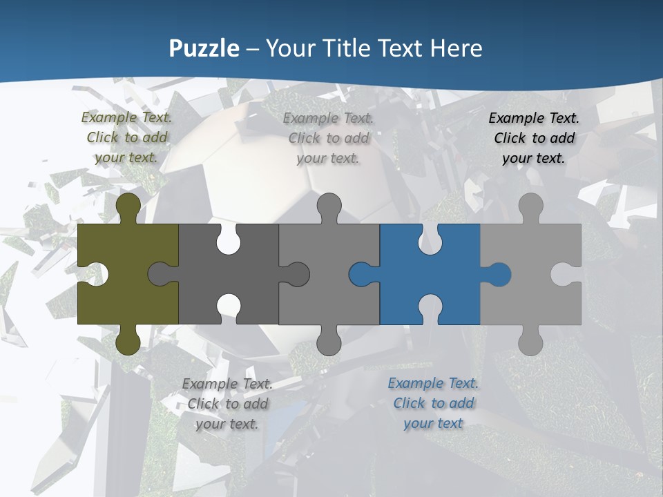 A Soccer Ball Is Breaking Through A Wall PowerPoint Template