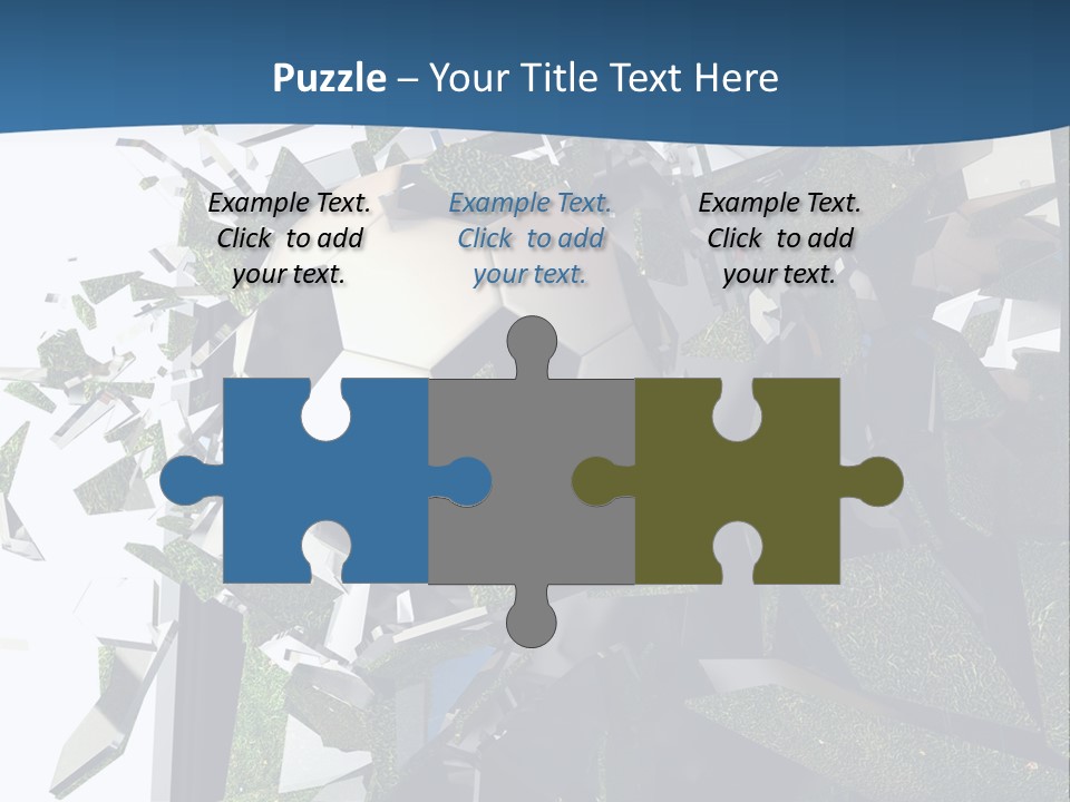 A Soccer Ball Is Breaking Through A Wall PowerPoint Template