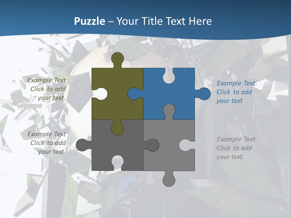 A Soccer Ball Is Breaking Through A Wall PowerPoint Template