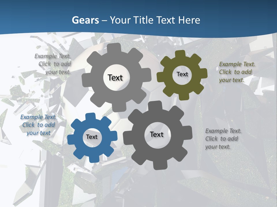A Soccer Ball Is Breaking Through A Wall PowerPoint Template