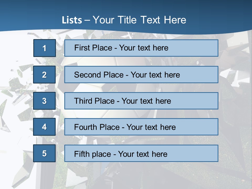 A Soccer Ball Is Breaking Through A Wall PowerPoint Template