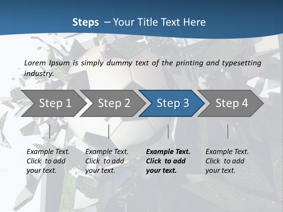 A Soccer Ball Is Breaking Through A Wall PowerPoint Template