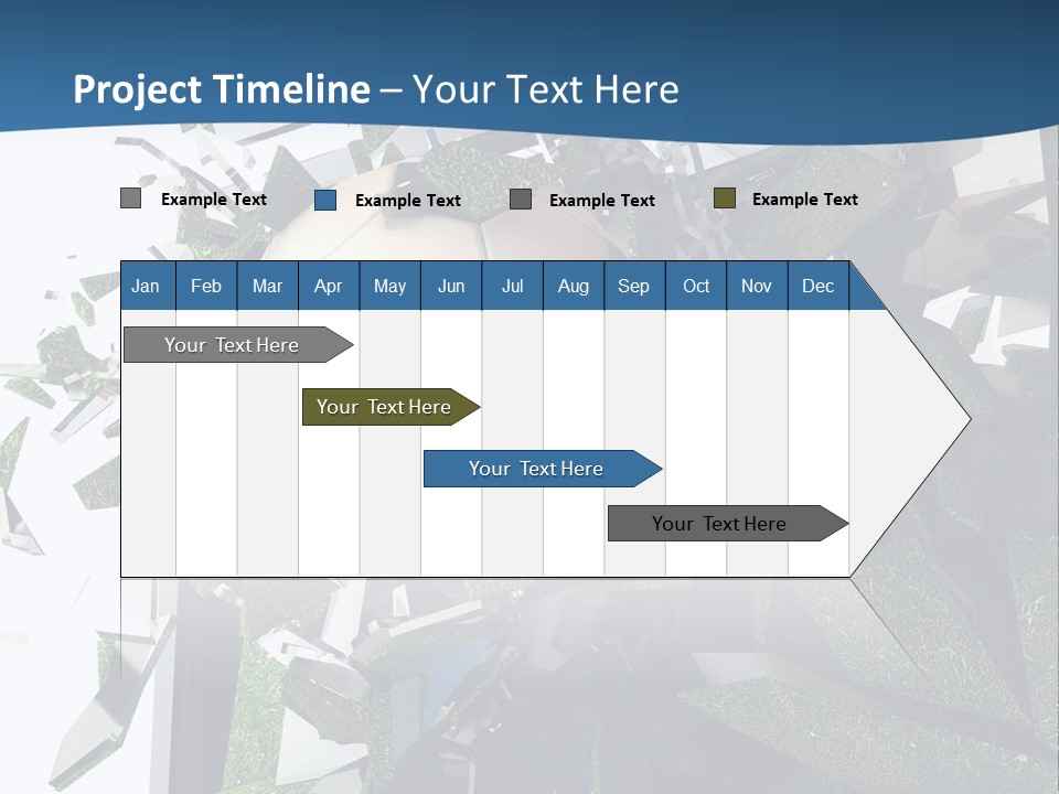 A Soccer Ball Is Breaking Through A Wall PowerPoint Template