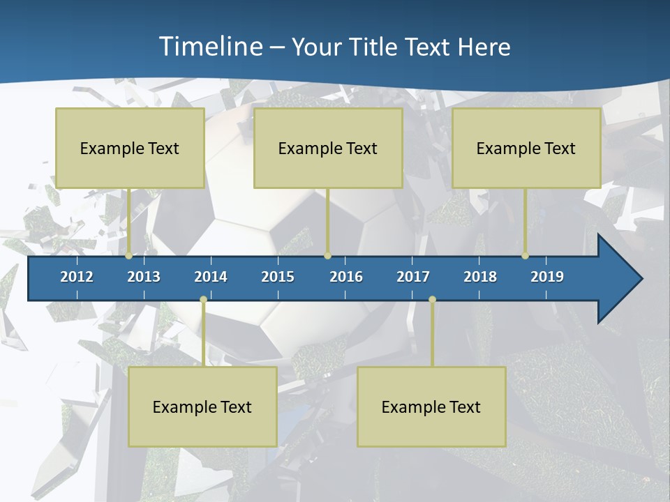 A Soccer Ball Is Breaking Through A Wall PowerPoint Template