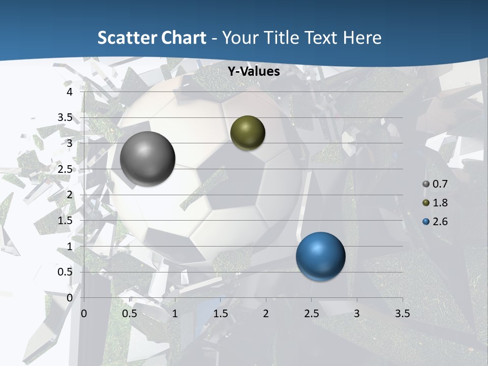 A Soccer Ball Is Breaking Through A Wall PowerPoint Template