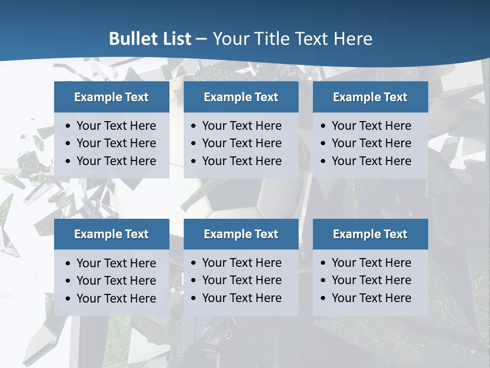 A Soccer Ball Is Breaking Through A Wall PowerPoint Template