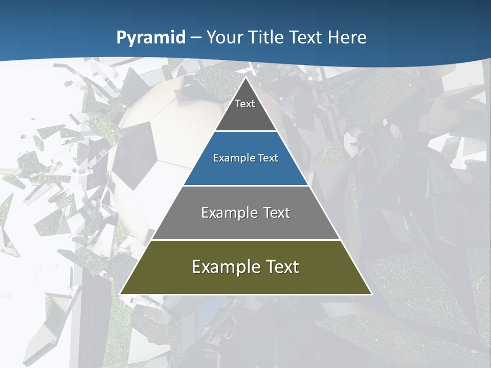 A Soccer Ball Is Breaking Through A Wall PowerPoint Template