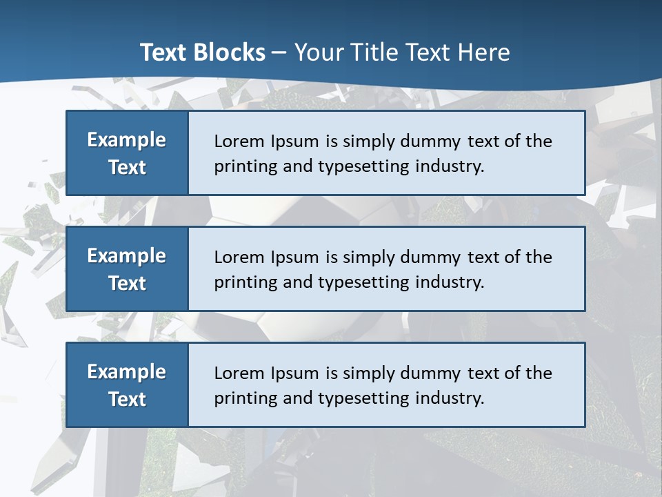 A Soccer Ball Is Breaking Through A Wall PowerPoint Template