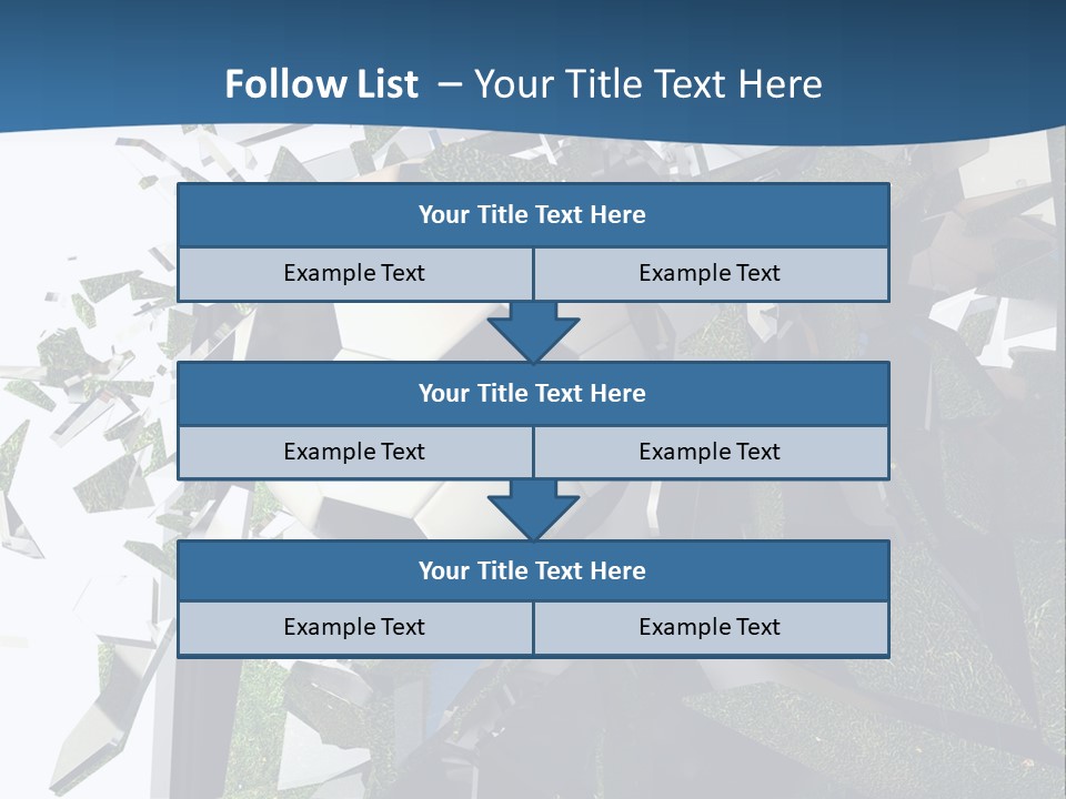 A Soccer Ball Is Breaking Through A Wall PowerPoint Template