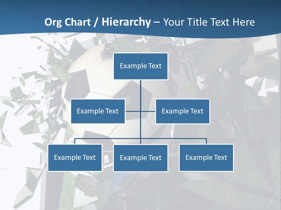 A Soccer Ball Is Breaking Through A Wall PowerPoint Template