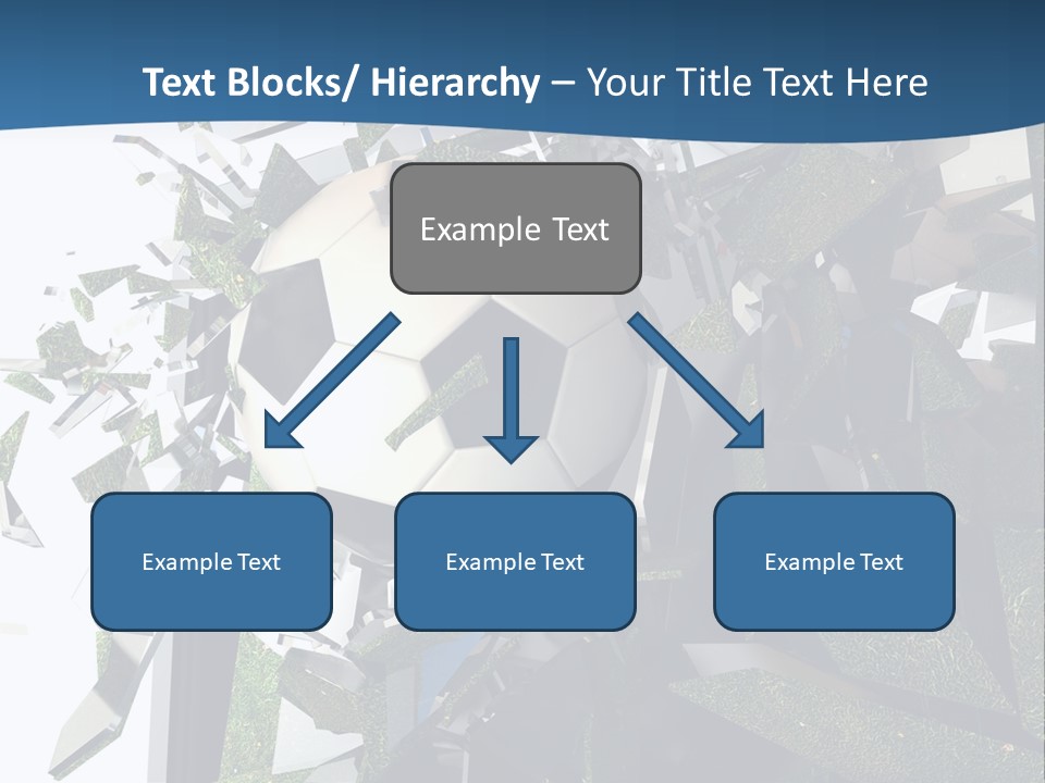 A Soccer Ball Is Breaking Through A Wall PowerPoint Template